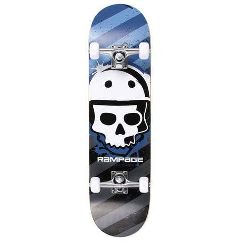 Rampage Bonehead Complete Skateboard, Blue
