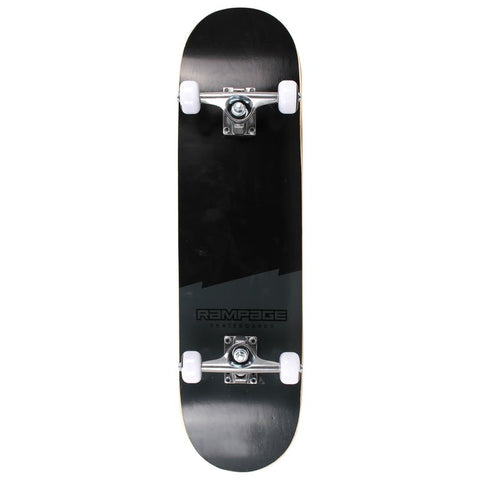 Rampage Plain Third Complete Skateboard, Black
