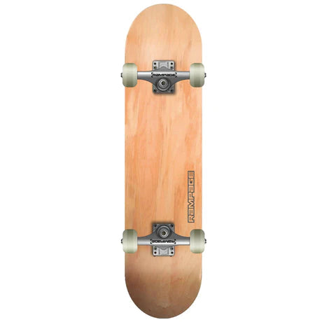 Rampage Natural Stain Complete Skateboard, 8'' Complete Skateboards Rampage 8" 