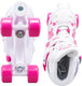 Roces Quaddy 3.0 Adjustable Kids Quad Roller Skates, White/Pink Kids Skates Roces 