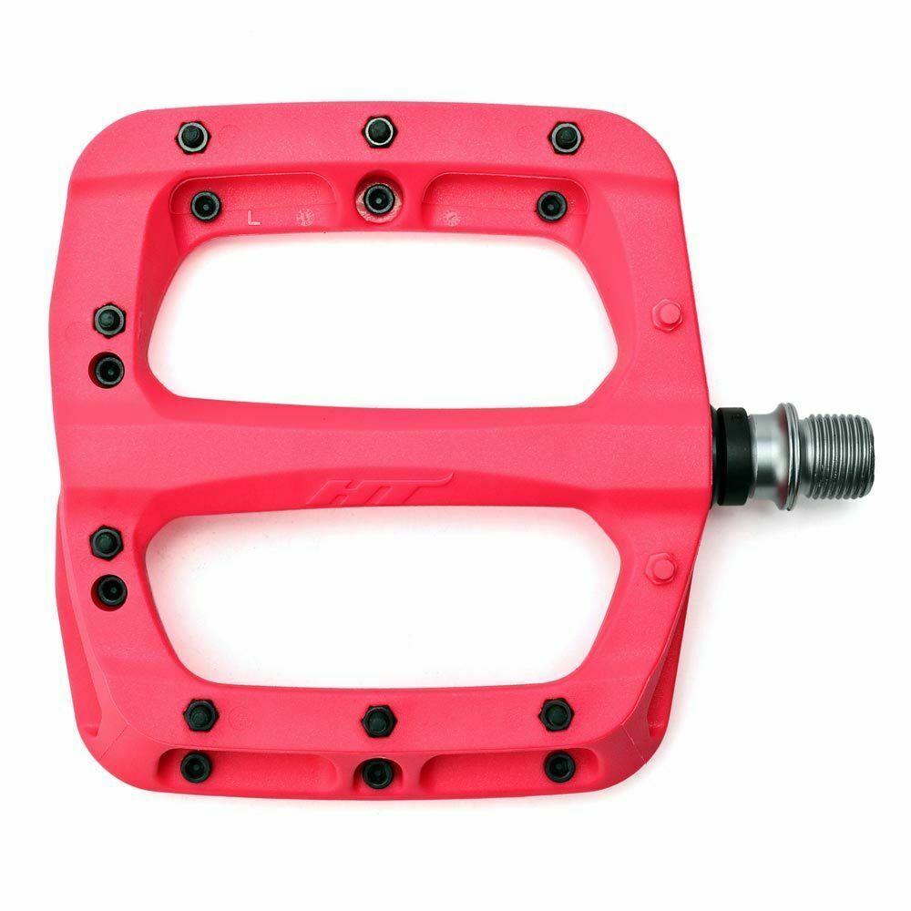 HT Components Nylon PA03A Bike Pedals 9/16" BMX HT Components Neon Pink