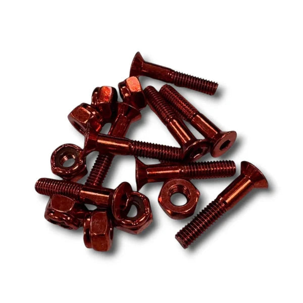 G-Tool 1 Inch Allen Bolts (Pk 8), Red Skateboard Parts G-Tool 