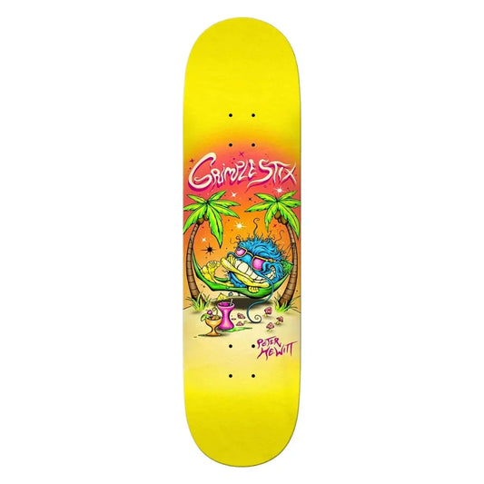 Antihero Hewitt Grimple Beach Skateboard Deck, Yellow 8.5" Skateboard Deck Anti Hero 