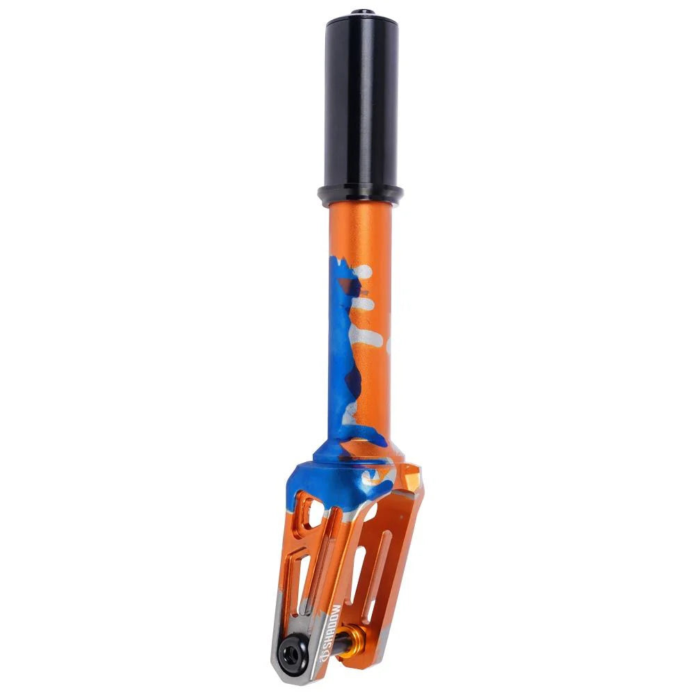 Oath Shadow IHC Scooter Fork, Orange/Blue/Titanium Scooter Forks Oath 