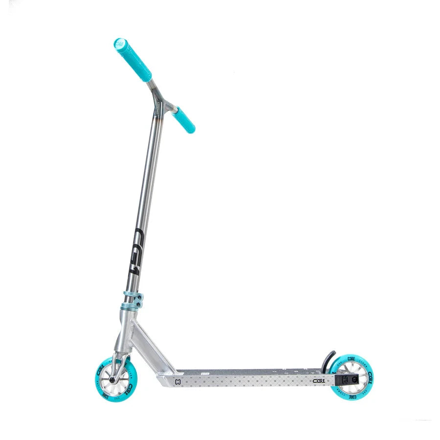 CORE CG1 Complete Stunt Scooter, Raw/Teal Complete Scooters CORE 