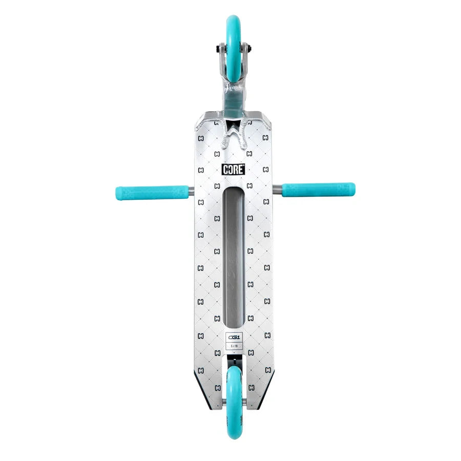 CORE CG1 Complete Stunt Scooter, Raw/Teal Complete Scooters CORE 
