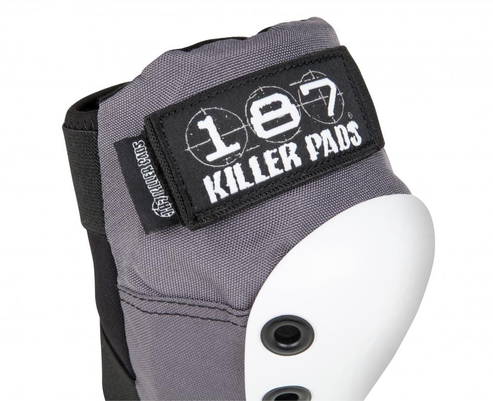 187 Killer Pads Slim Elbow, Grey/Black/White Protection 187 