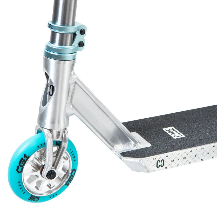 CORE CG1 Complete Stunt Scooter, Raw/Teal Complete Scooters CORE 