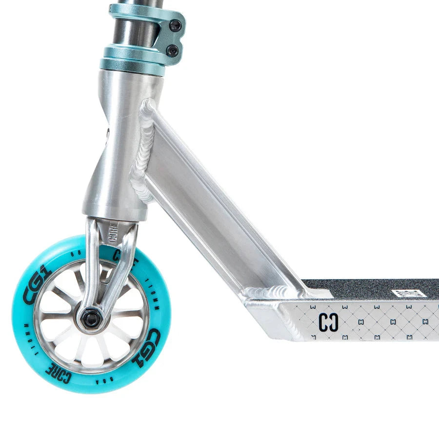 CORE CG1 Complete Stunt Scooter, Raw/Teal Complete Scooters CORE 