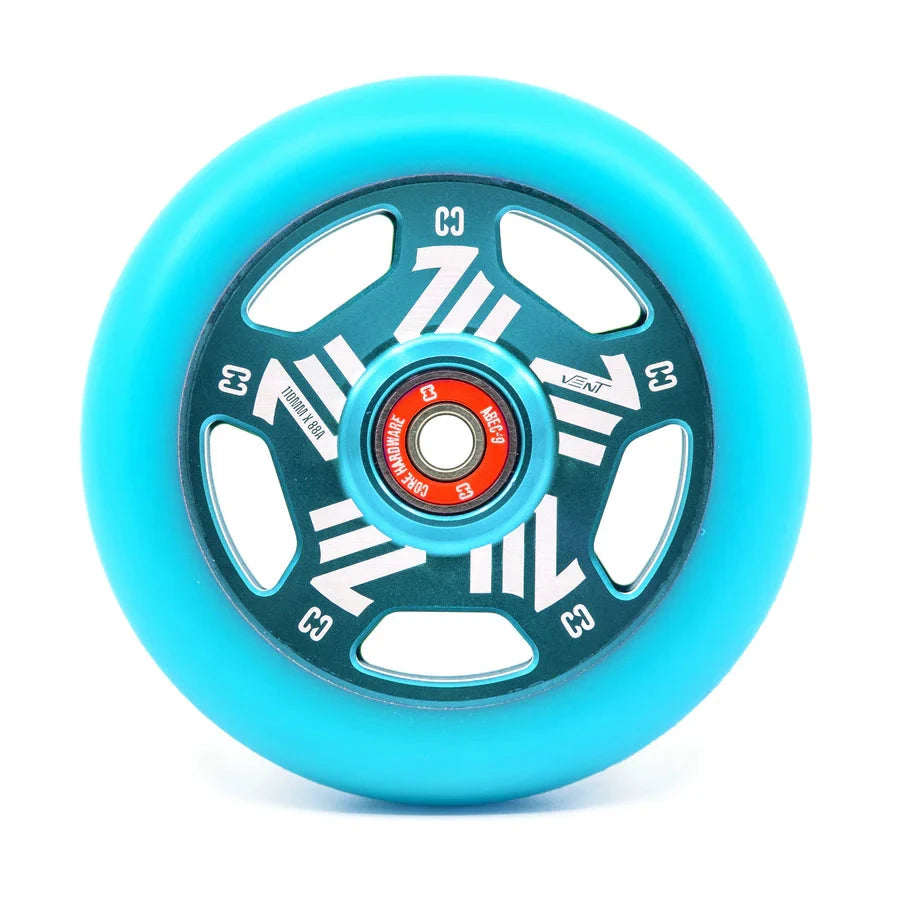CORE Vent Hollow Scooter Wheel 110mm – Mint Blue Scooter Wheels CORE 