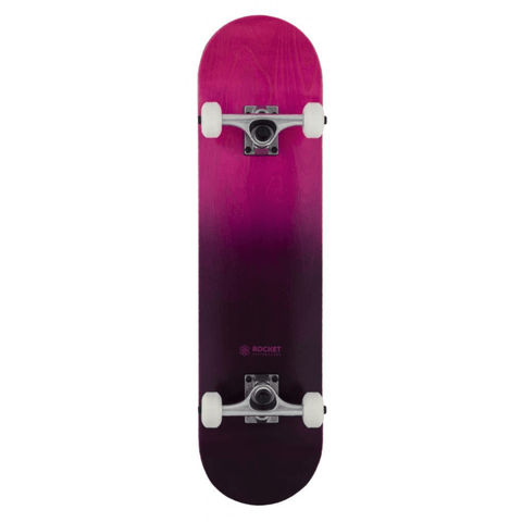 Rocket Complete Skateboard Double Dipped 7.5", Purple/Black