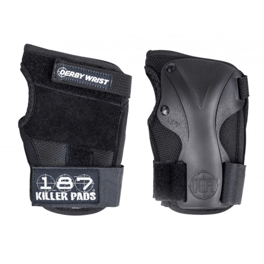 187 Killer Pads Derby Wrist Guards, Black Protection 187 