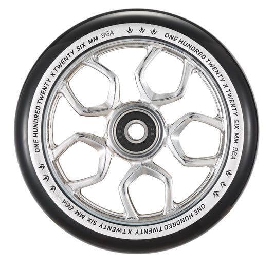 Blunt Lambo 120mm Scooter Wheel, Chrome/Black Scooter Wheels Blunt 