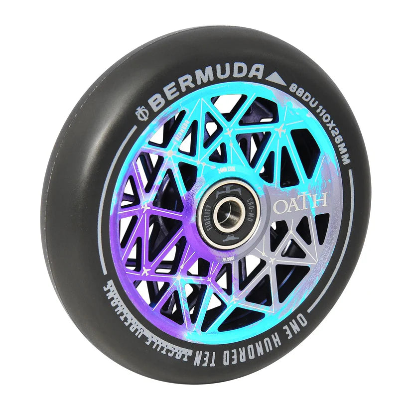 Oath Bermuda Scooter Wheels 110mm, Blue/Purple/Titanium