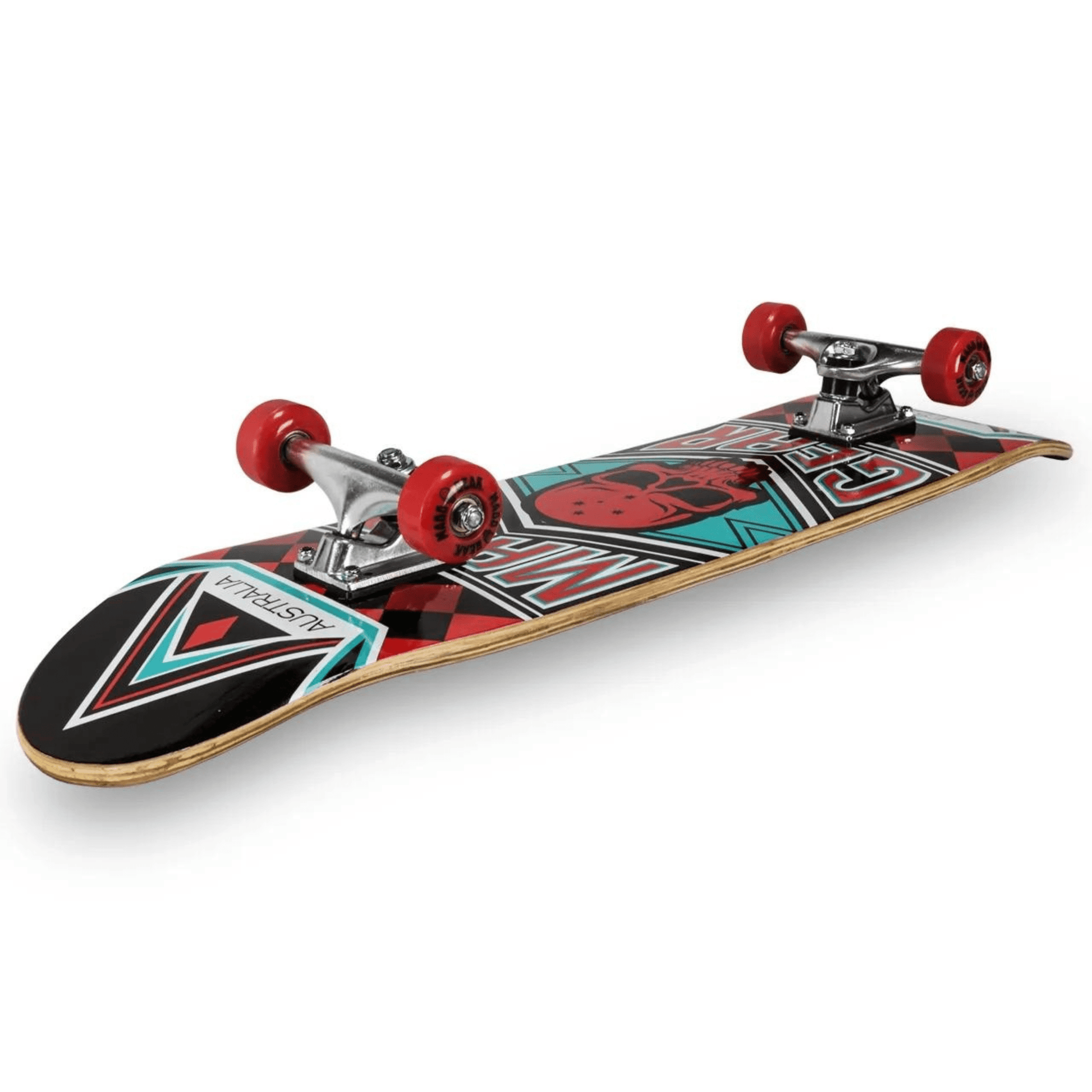 Madd Gear Pro Jest Complete Skateboard, Red/Turquoise Complete Skateboards MADD Gear (MGP) 