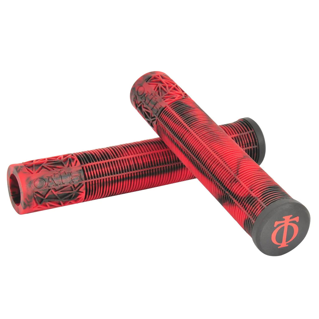 Oath Bermuda Grips 165mm, Red/Black Marble scooter grips Oath 