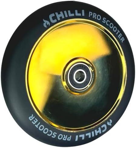 Chilli Pro 120mm Full Core Stunt Scooter Wheel, Gold Scooter Wheels Chilli 