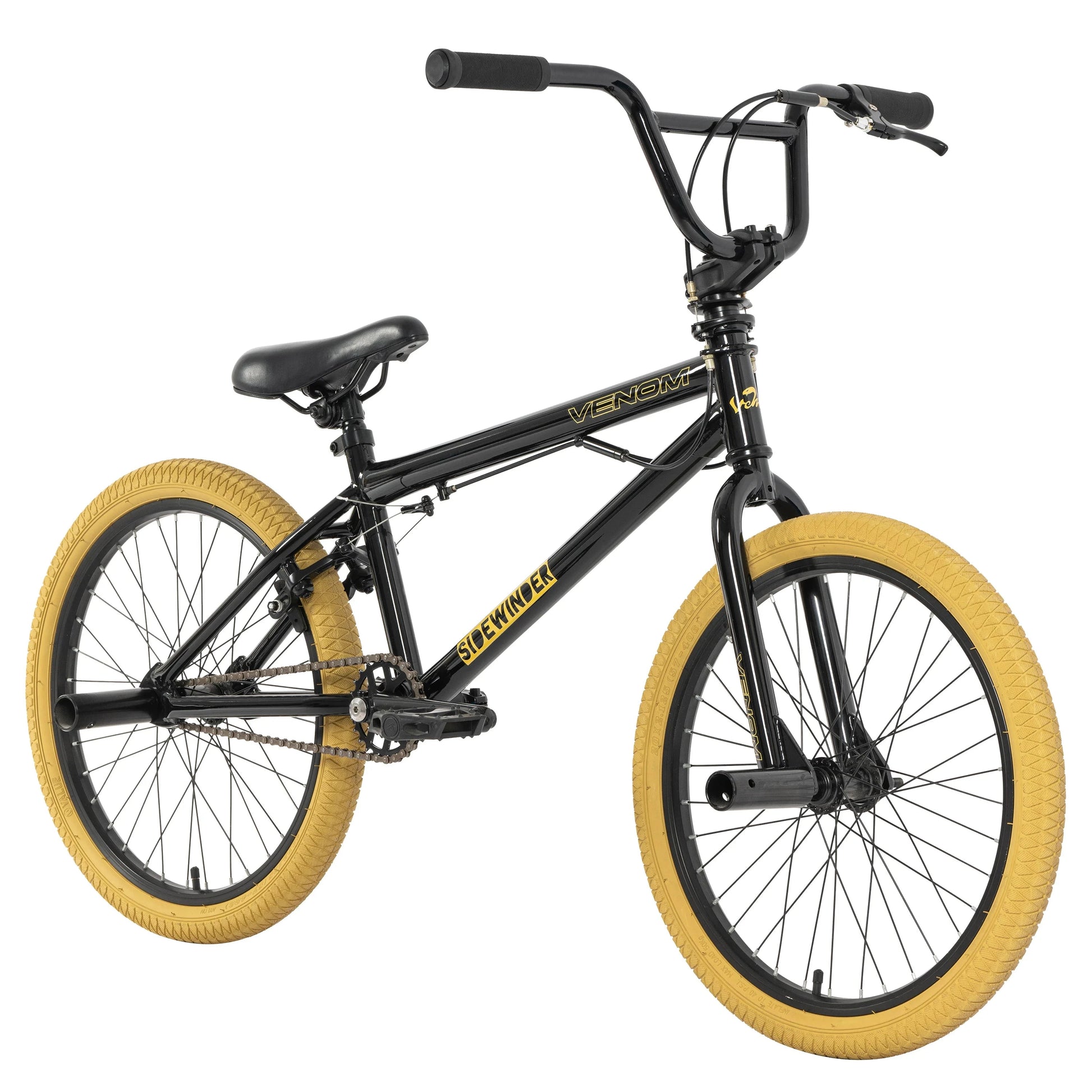 Venom Sidewinder 20" Complete BMX, Black/Gold BMX Venom 