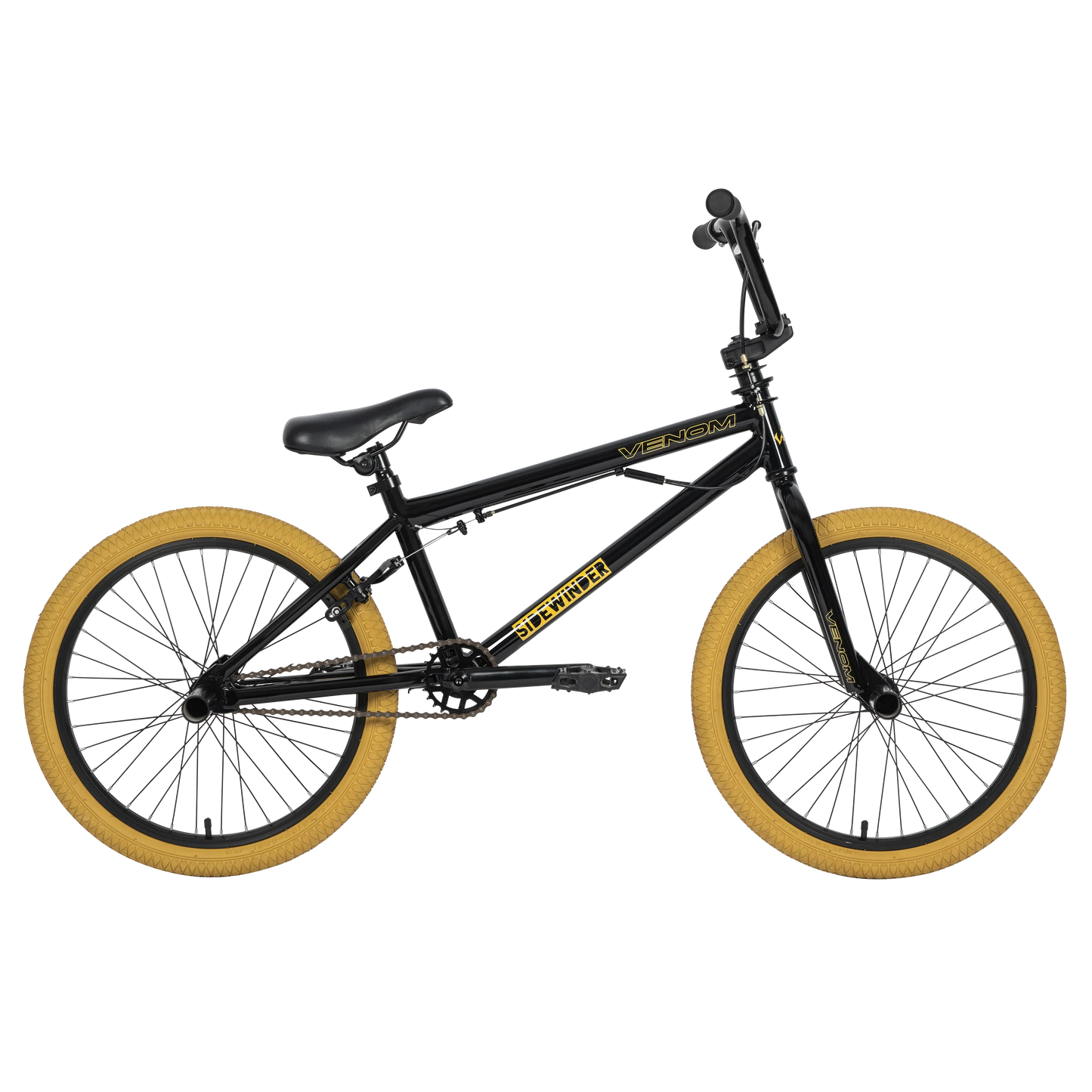 Venom Sidewinder 20" Complete BMX, Black/Gold BMX Venom 