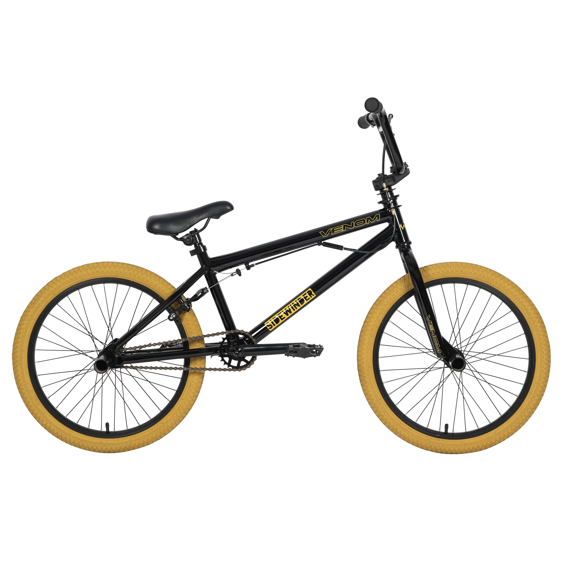 Venom Sidewinder 20" Complete BMX, Black/Gold BMX Venom 