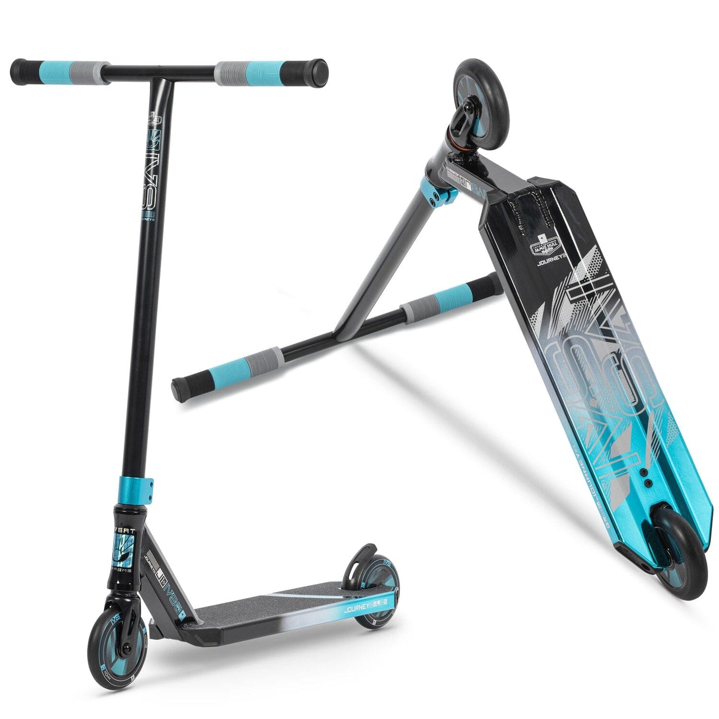 Invert Supreme Journey 1 + Complete Stunt Scooter, Teal/Sliver/Black Complete Scooters Invert Scooters 