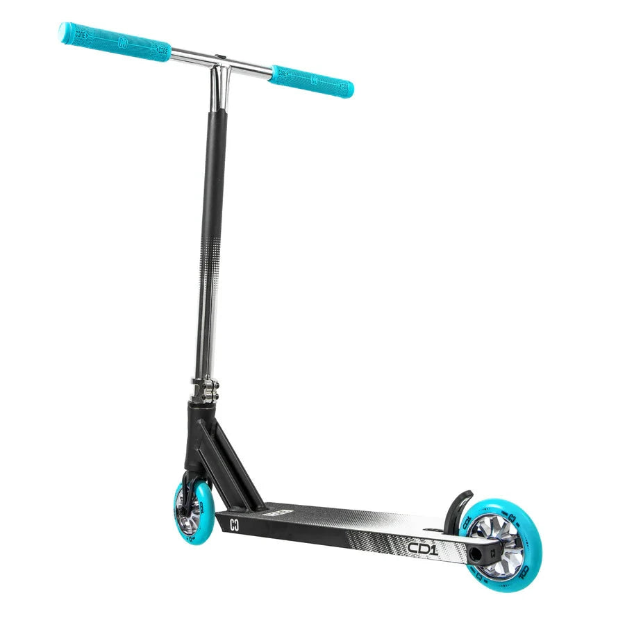 CORE CD1 Complete Stunt Scooter, Chrome/Teal Complete Scooters CORE 