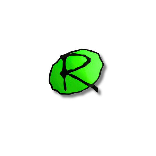 Rampworx "R" Sticker, Neon Green Accessories Rampworx Skatepark 