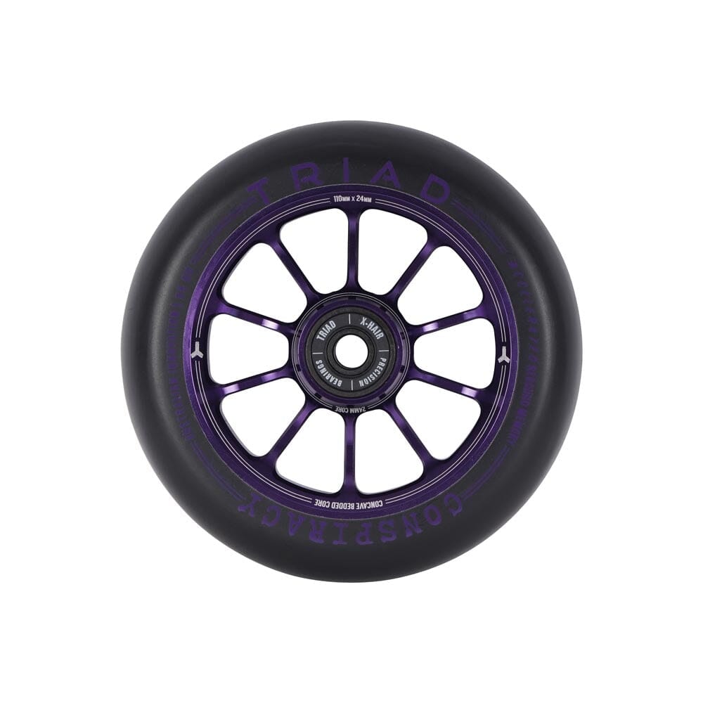 Triad Conspiracy Scooter Wheels 110mm (Pair), Ano Purple Scooter Parts Triad 