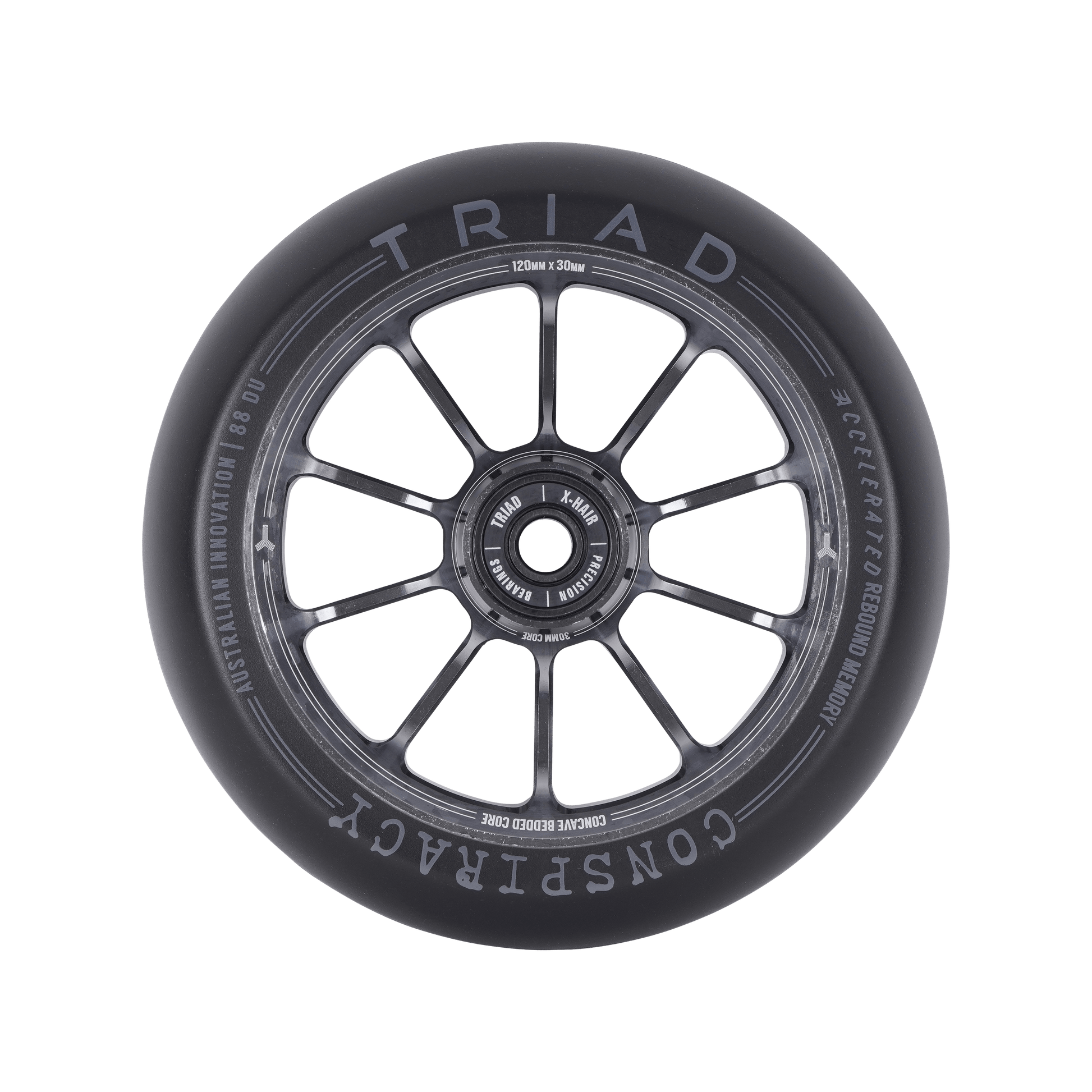 Triad Conspiracy Scooter Wheels 120mm x 30mm (Pair), Ano Ti Scooter Parts Triad 