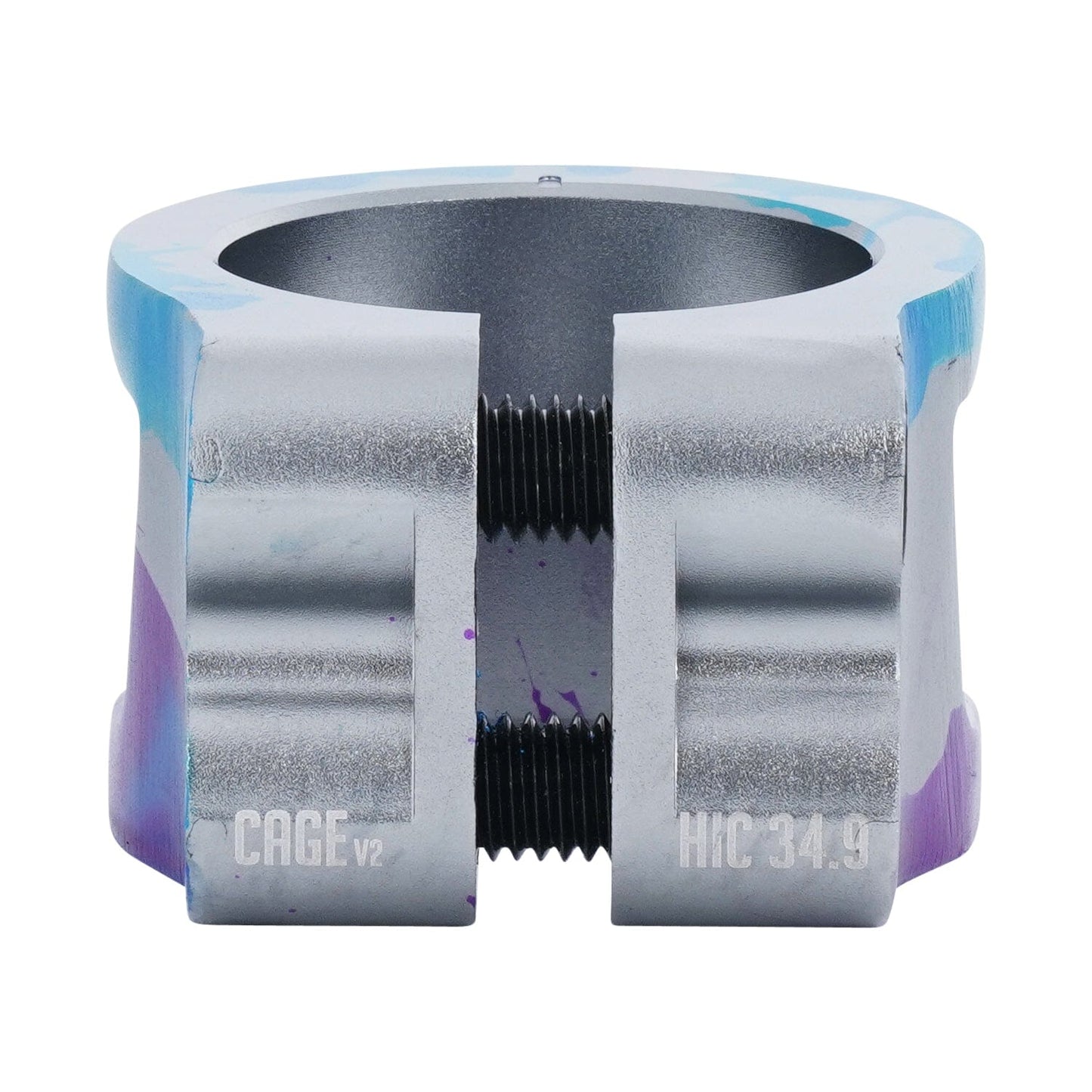 Oath Cage V2 Alloy HIC/IHC Scooter Clamp, Blue/Purple/Titanium Scooter Clamps Oath 