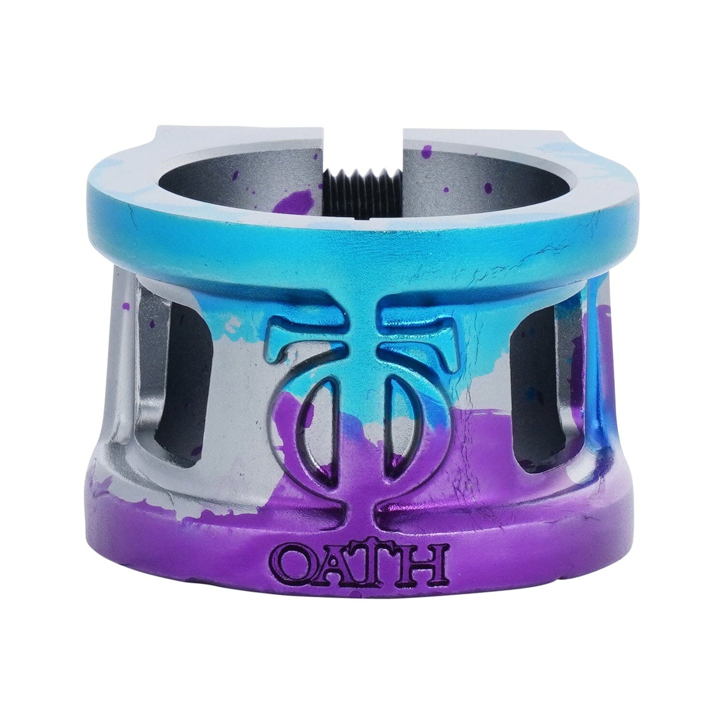 Oath Cage V2 Alloy HIC/IHC Scooter Clamp, Blue/Purple/Titanium Scooter Clamps Oath 