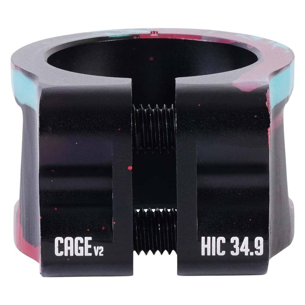 Oath Cage V2 Alloy HIC/IHC Scooter Clamp, Black/Teal/Red Scooter Clamps Oath 