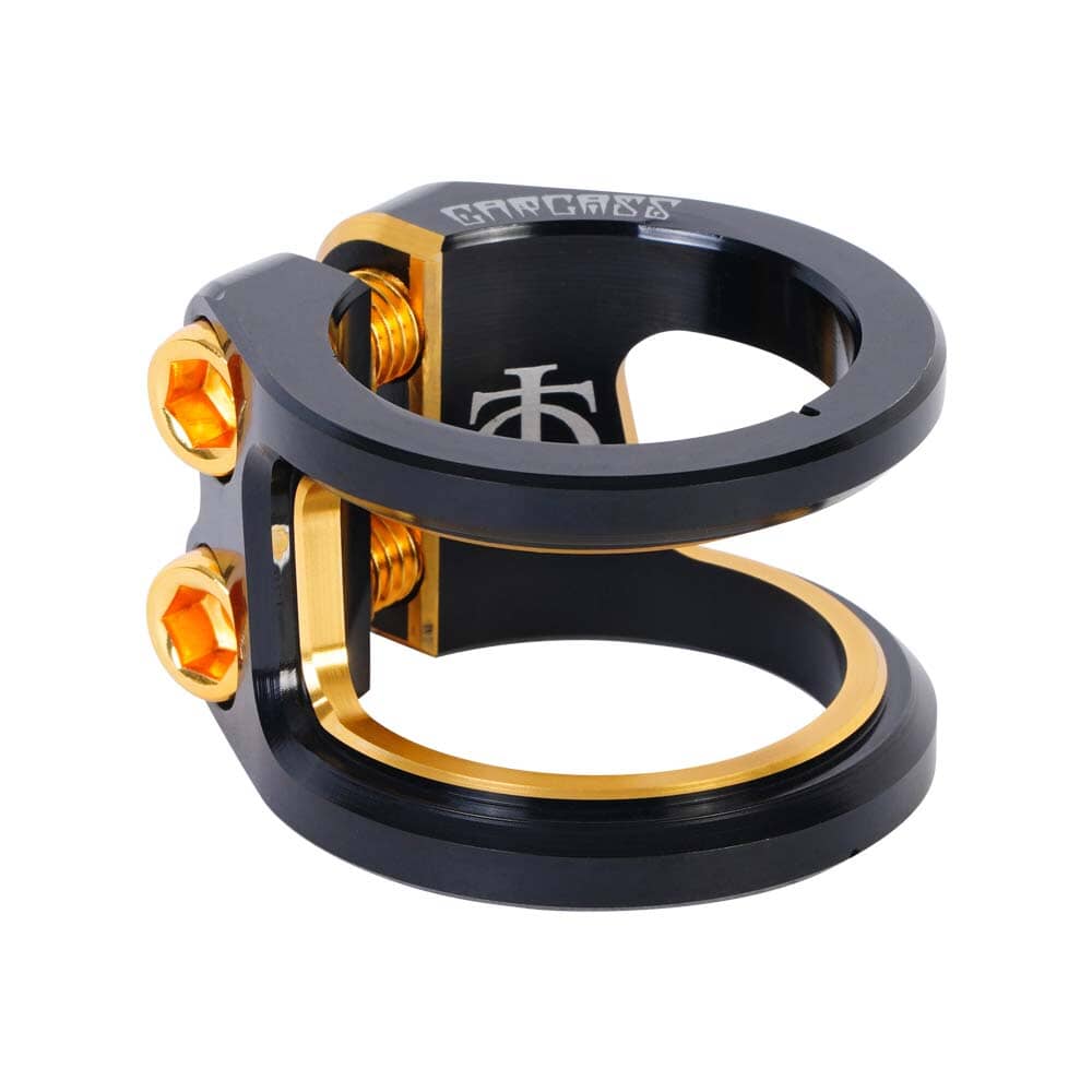 Oath Carcass 2 Bolt Clamp, Black/Orange Scooter Clamps Oath 