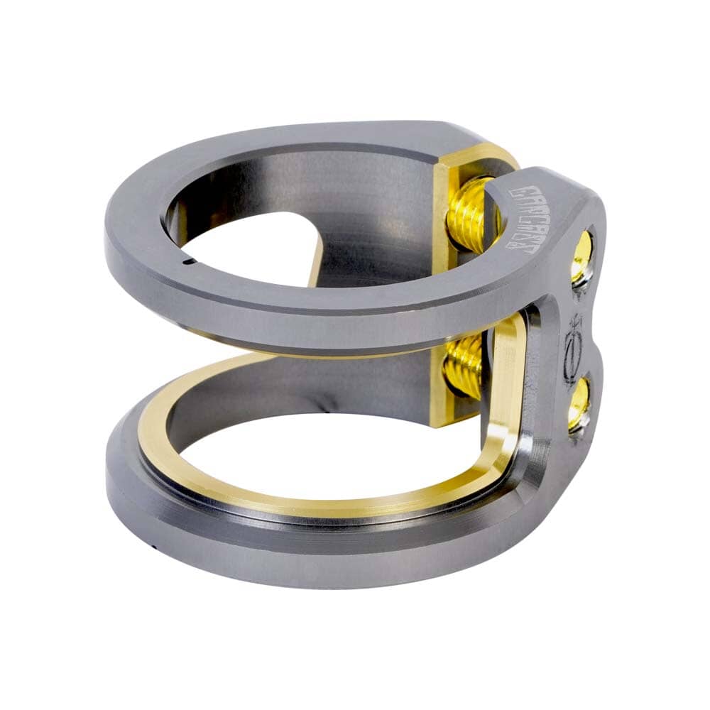 Oath Carcass 2 Bolt Clamp, Gold/Titanium Scooter Clamps Oath 