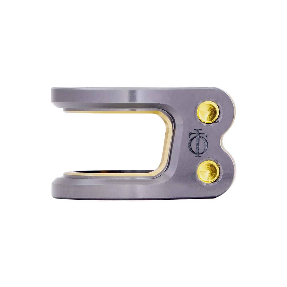 Oath Carcass 2 Bolt Clamp, Gold/Titanium Scooter Clamps Oath 