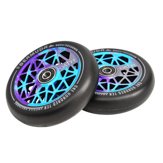 Oath Bermuda Scooter Wheels 110mm, Blue/Purple/Titanium