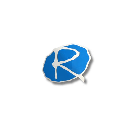 Rampworx "R" Sticker, Blue/White Accessories Rampworx Skatepark 