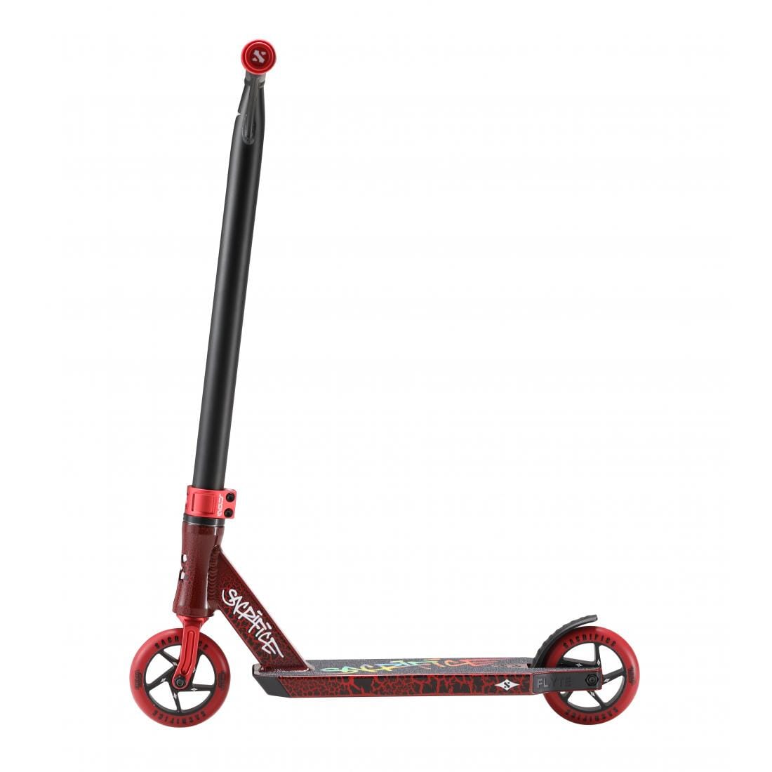 Sacrifice Mini Flyter V2 Graffiti Complete Stunt Scooter, Black/Red Complete Scooters Sacrifice 