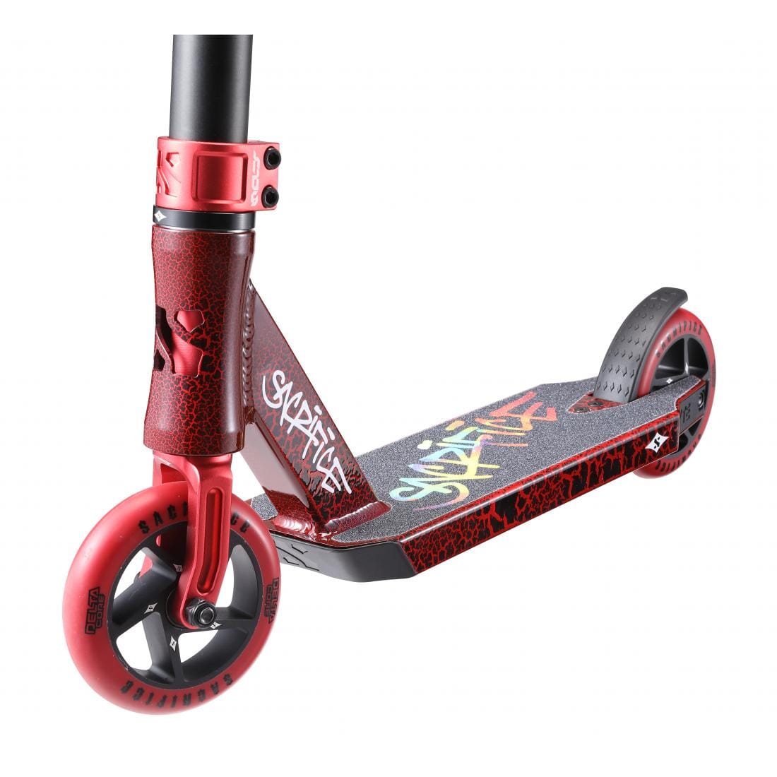 Sacrifice Mini Flyter V2 Graffiti Complete Stunt Scooter, Black/Red Complete Scooters Sacrifice 