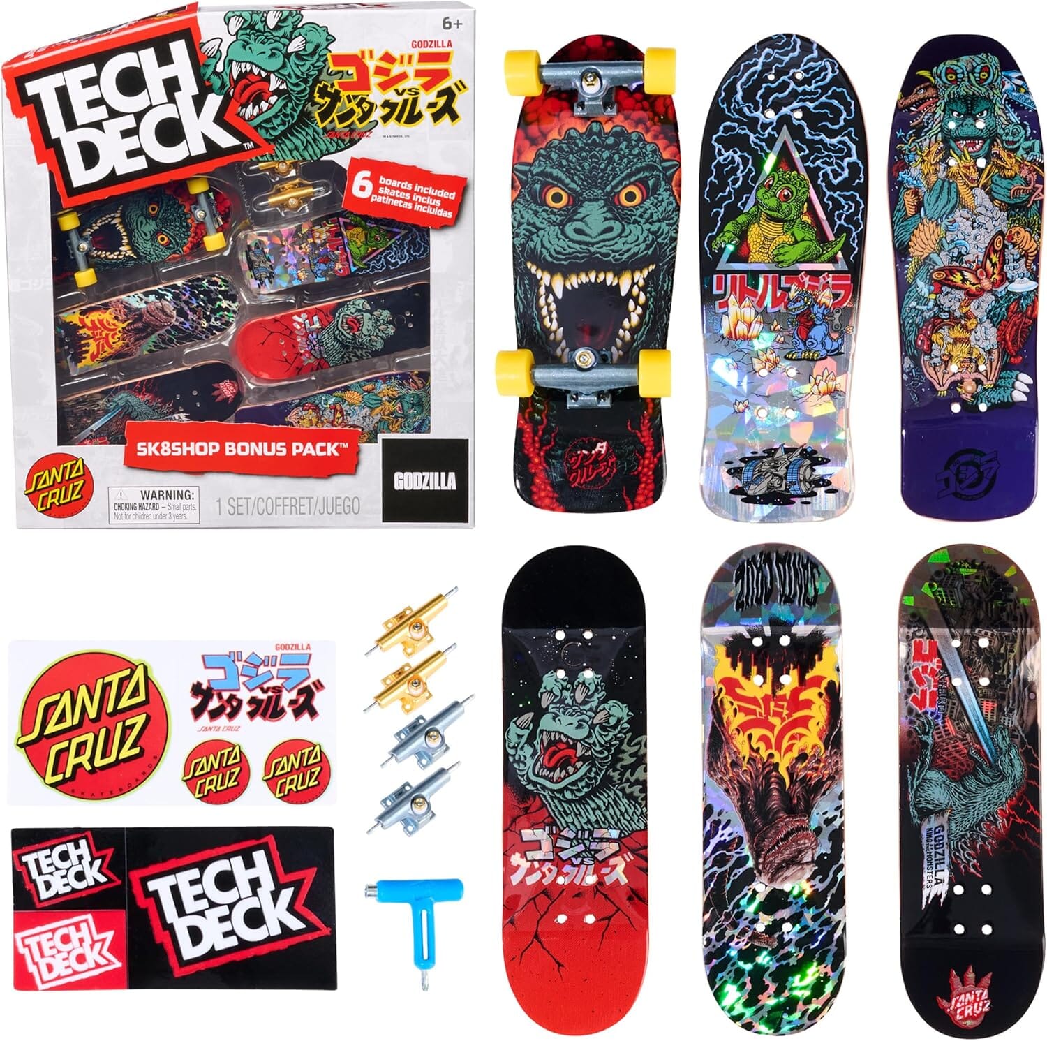 Tech Deck Godzilla Sk8shop Bonus 6-Pack Toys tech deck 