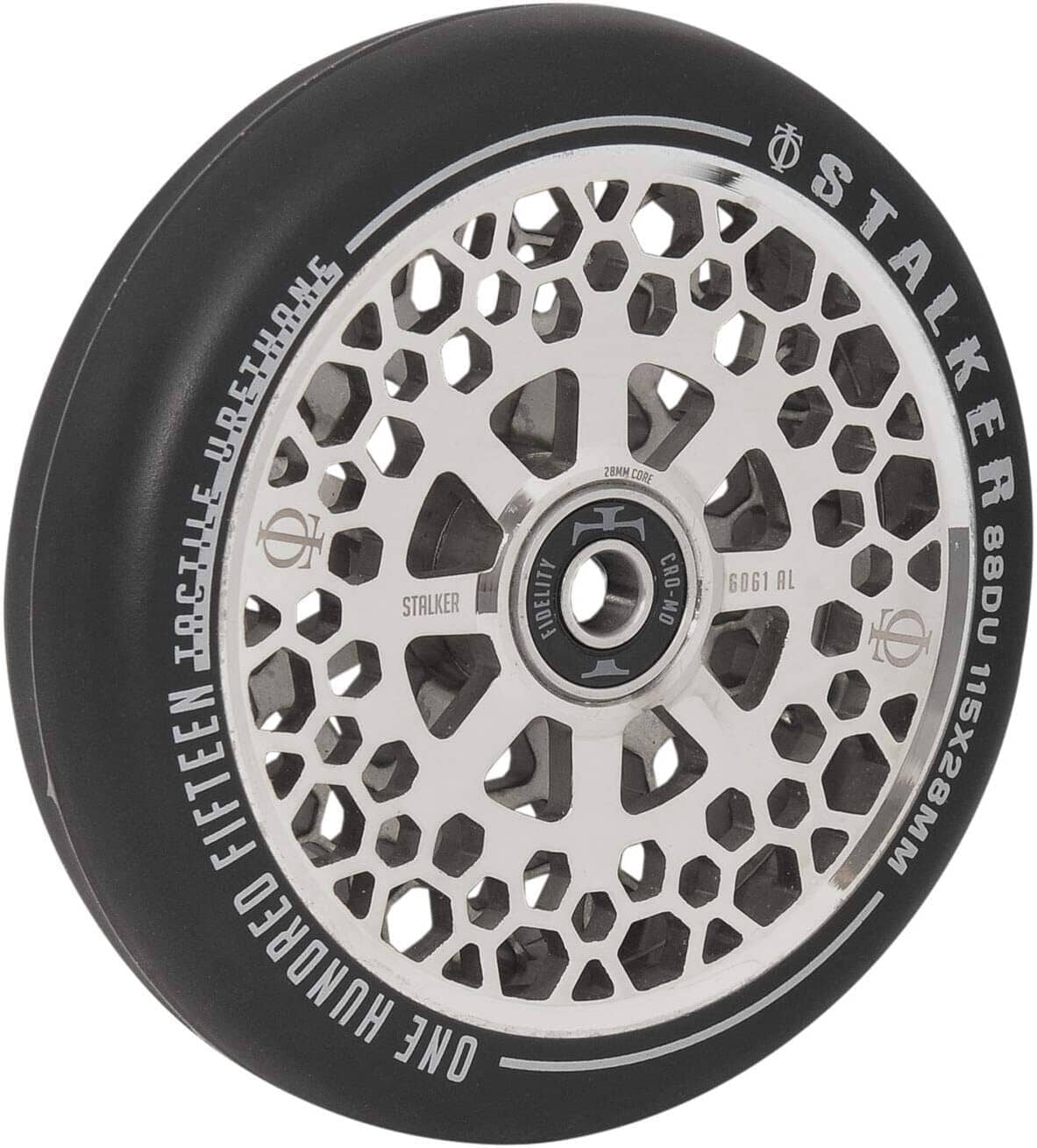 Oath Stalker Scooter Wheels 115mm X 28, Neo Silver Scooter Wheels Oath 