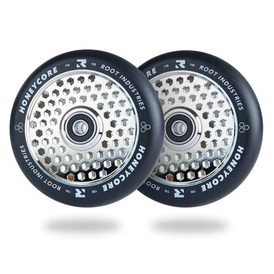Root Industries HoneyCore 110mm Wheels - Black/Mirror Scooter Wheels Root Industries 
