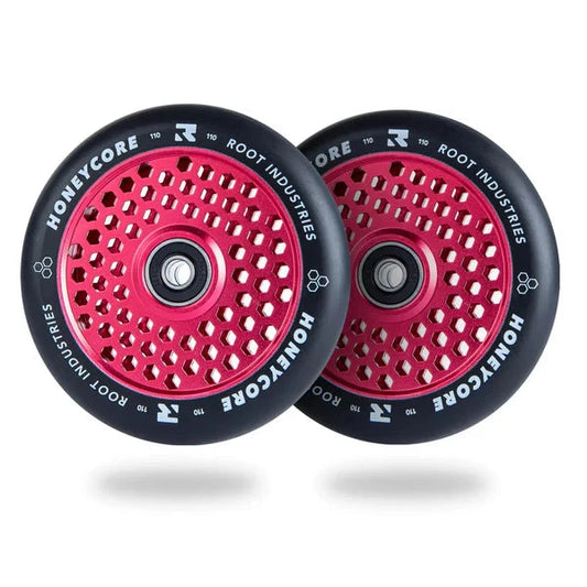 Root Industries HoneyCore 110mm Wheels - Black/Red Scooter Wheels Root Industries 