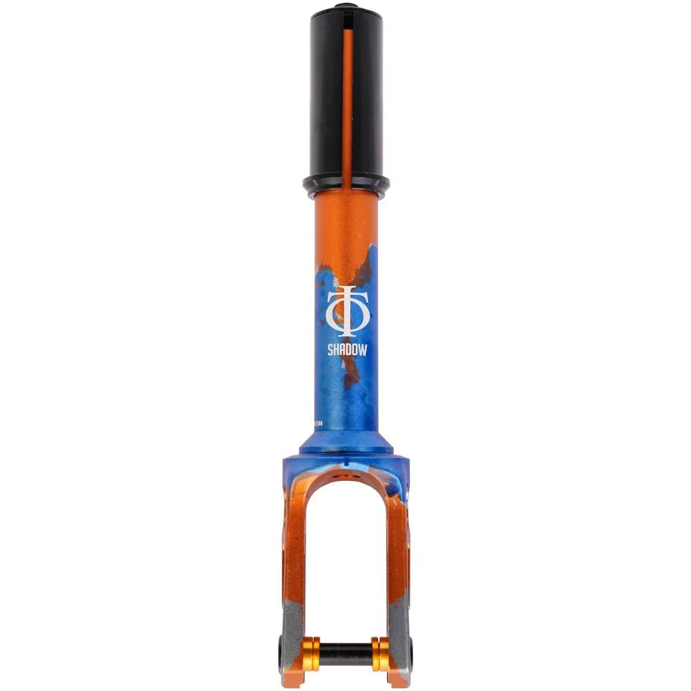 Oath Shadow IHC Scooter Fork, Orange/Blue/Titanium Scooter Forks Oath 