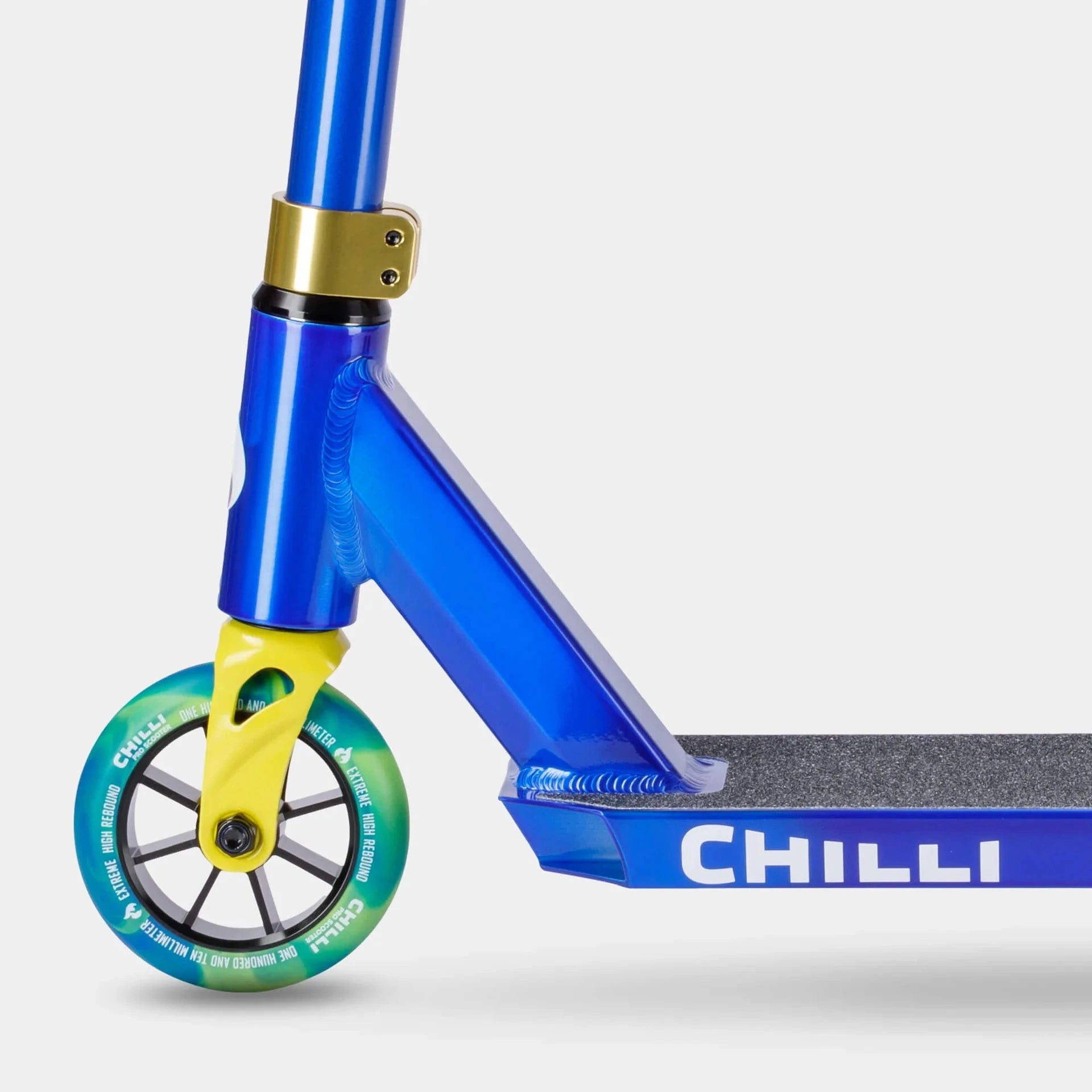 Chilli Base Jumpstart Complete Stunt Scooter, Blue/Yellow Complete Scooters Chilli 