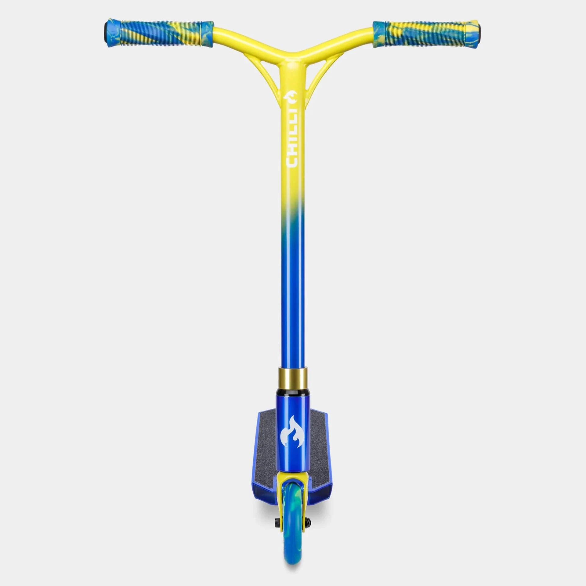 Chilli Base S Jumpstart Complete Stunt Scooter, Blue/Yellow Complete Scooters Chilli 