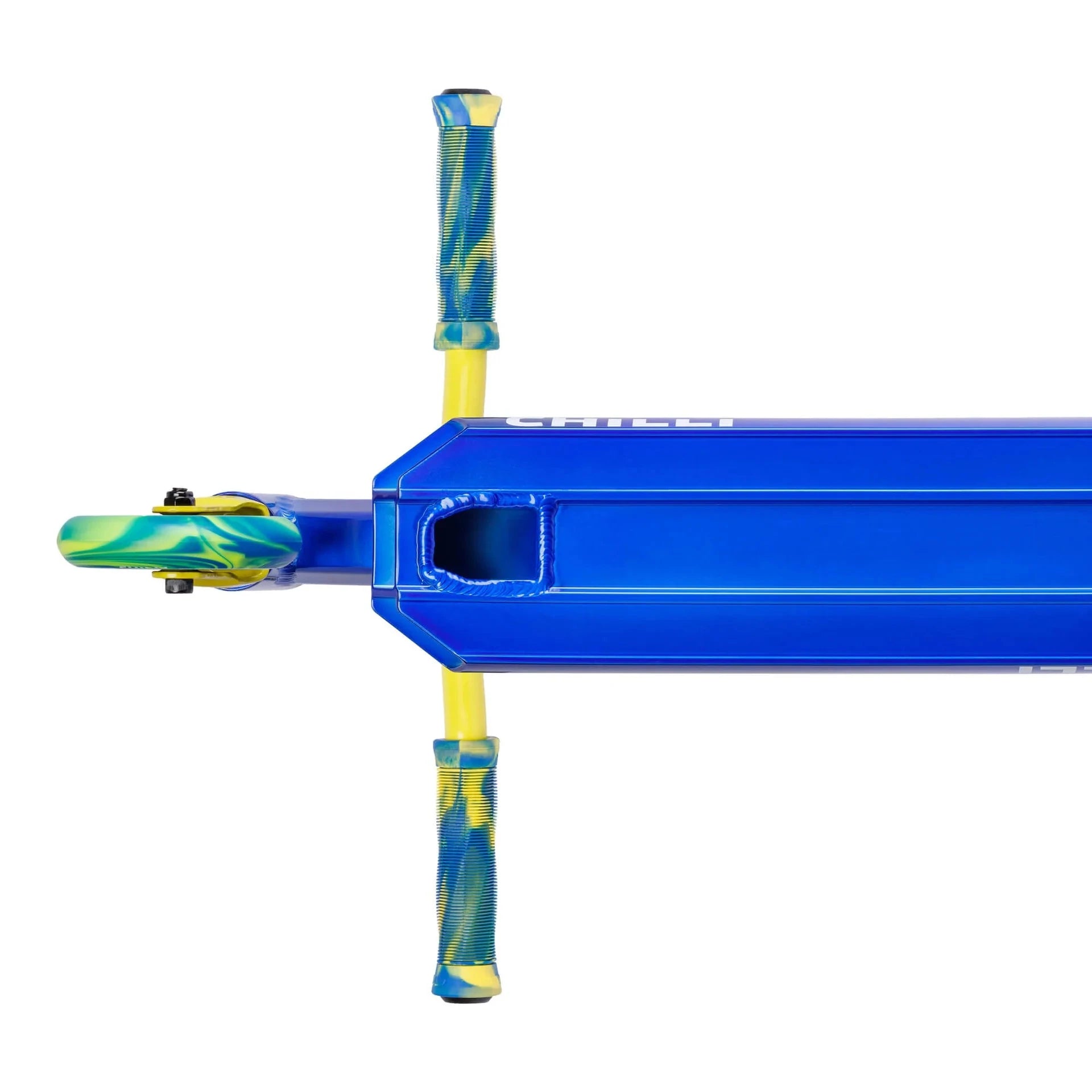 Chilli Base S Jumpstart Complete Stunt Scooter, Blue/Yellow Complete Scooters Chilli 