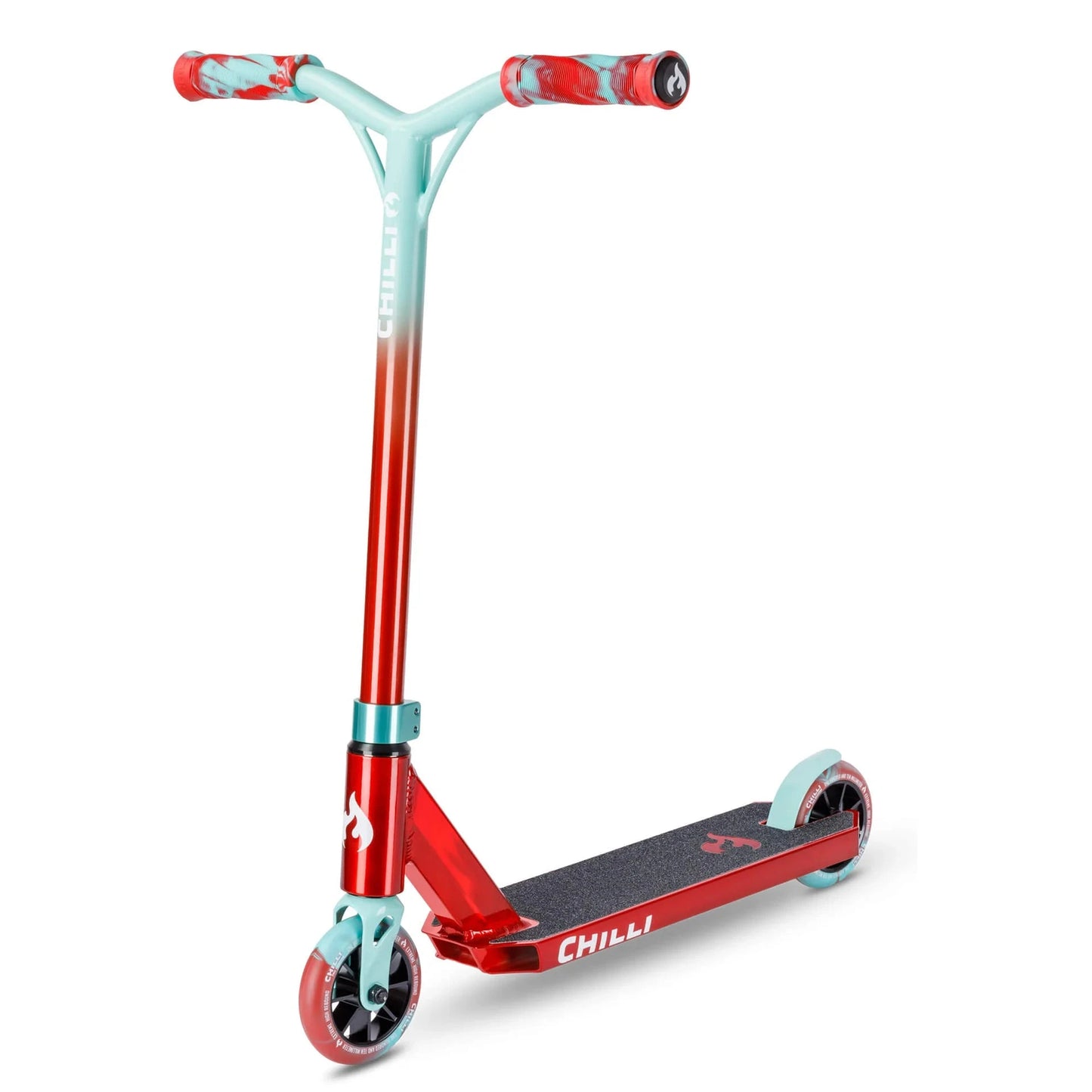 Chilli Base Jumpstart Complete Stunt Scooter, Red/Teal Complete Scooters Chilli 