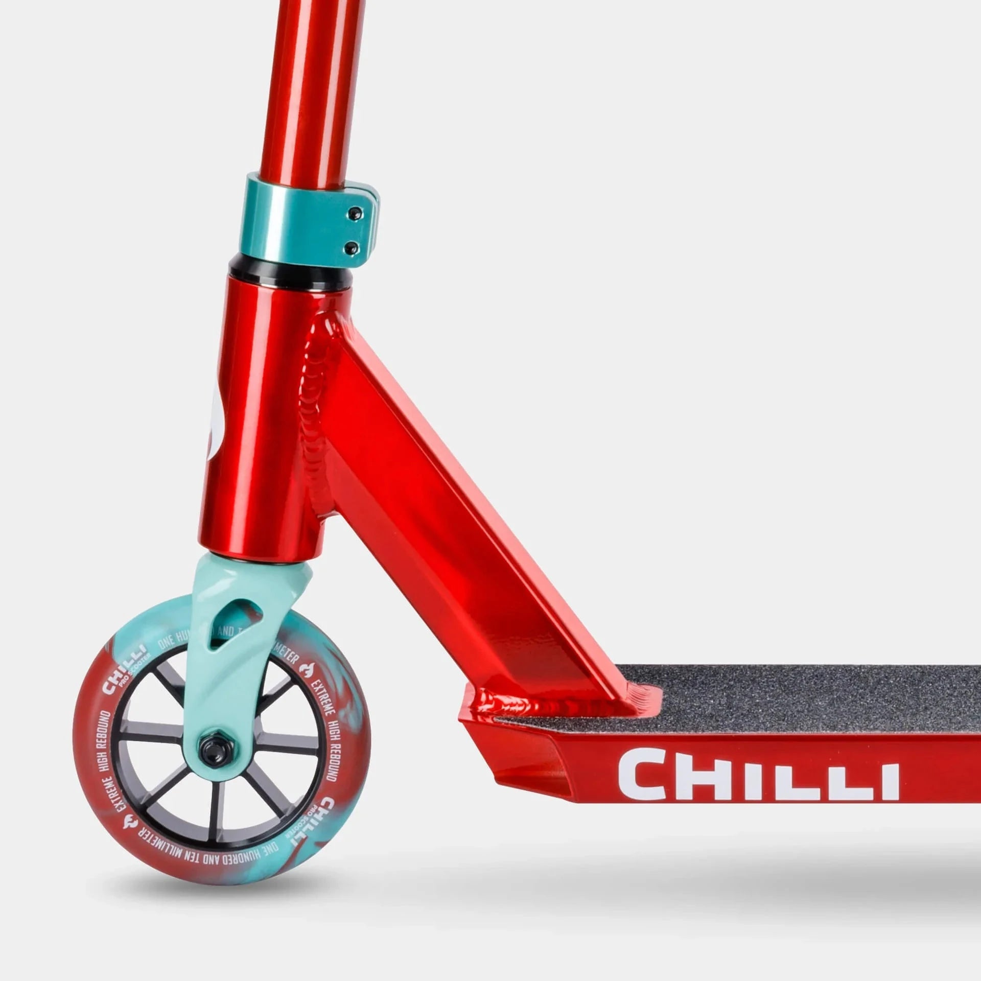 Chilli Base Jumpstart Complete Stunt Scooter, Red/Teal Complete Scooters Chilli 
