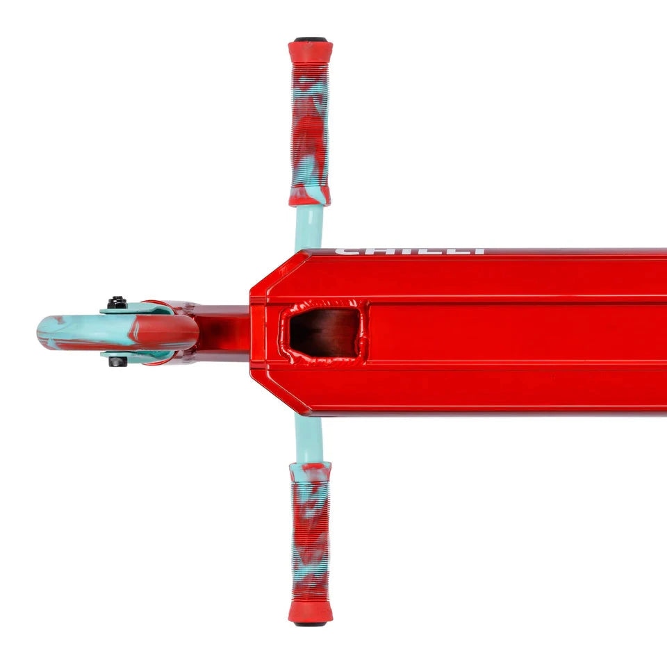 Chilli Base Jumpstart Complete Stunt Scooter, Red/Teal Complete Scooters Chilli 